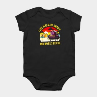 I Like Beer And My Smoker Baby Bodysuit